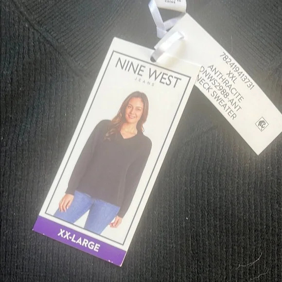 Nine West Women Black Sweater Sizes XXL - Picture 3 of 4